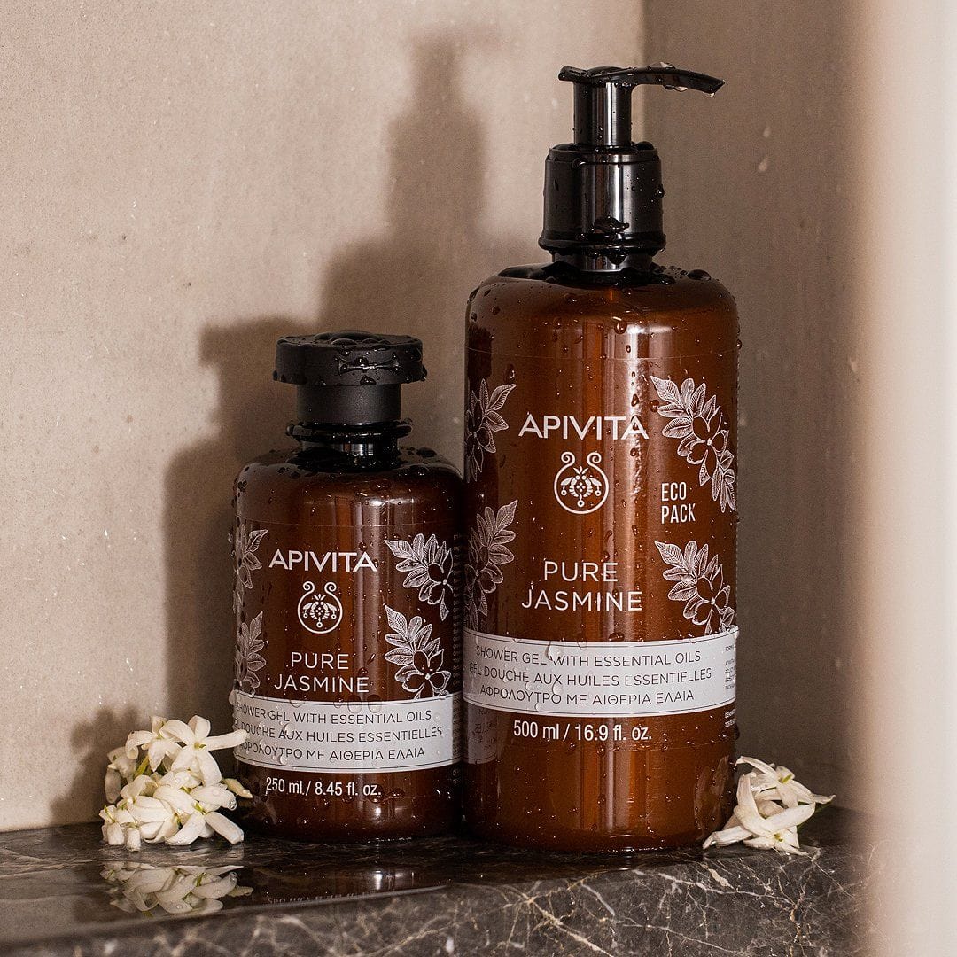 <p style="text-align: center;"><strong>PURE JASMINE</strong></p><p>Aφρόλουτρο με Aιθέρια Έλαια Ecopack 500ml</p> - Image 2