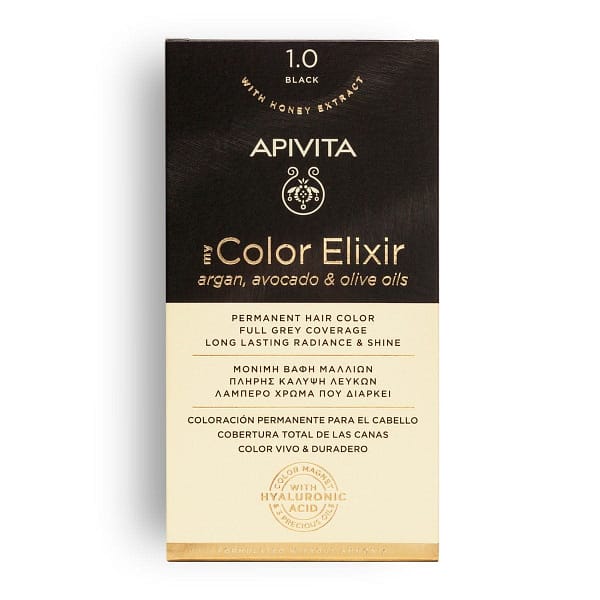 <p style="text-align: center;"><strong>MY COLOR ELIXIR</strong></p><p>Βαφή Μαλλιών Μαύρο 1.0</p>