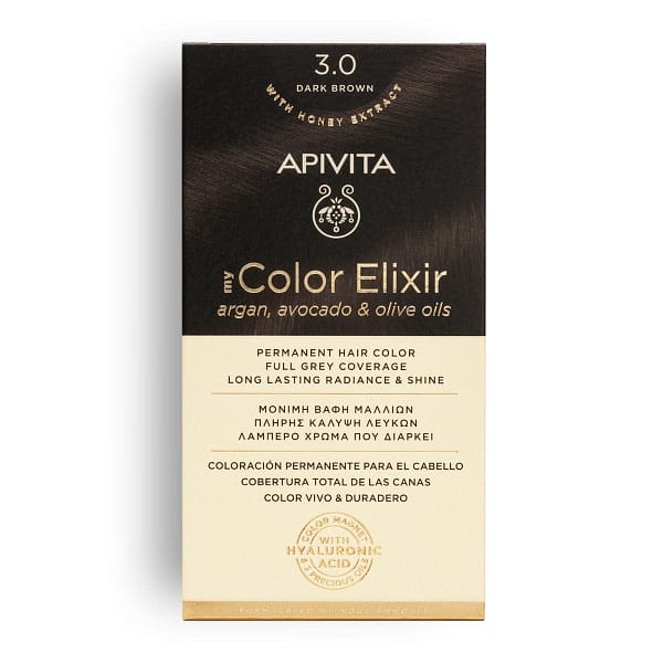 <p style="text-align: center;"><strong>MY COLOR ELIXIR</strong></p><p>Βαφή Μαλλιών Καστανό Σκούρο 3.0</p>