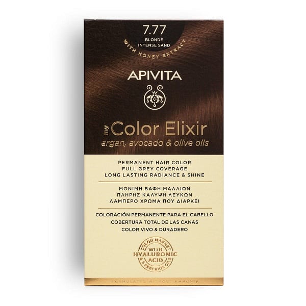 <p style="text-align: center;"><strong>MY COLOR ELIXIR</strong></p><p>Βαφή Μαλλιών Ξανθό Έντονο Μπεζ 7.77</p>