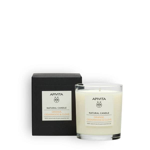 <p style="text-align: center;"><strong>NATURAL CANDLE</strong></p><p>Φυσικό Κερί Πορτοκάλι, Κέδρος  Γαρύφαλλο</p>