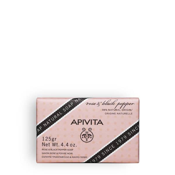 <p style="text-align: center;"><strong>NATURAL SOAP</strong></p><p>Σαπούνι με Τριαντάφυλλο  Μαύρο Πιπέρι</p>
