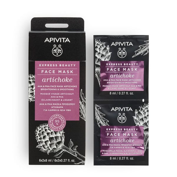 <p style="text-align: center;"><strong>EXPRESS BEAUTY</strong></p><p>AHA  PHA Μάσκα Προσώπου Αγκινάρα για Λάμψη  Λεία Υφή</p>