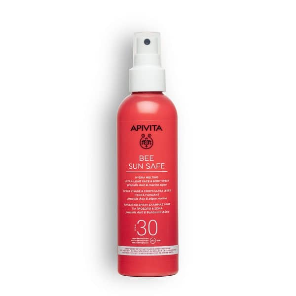 <p style="text-align: center;"><strong>BEE SUN SAFE</strong></p><p>Ενυδατικό Spray Ελαφριάς Υφής για Πρόσωπο  Σώμα SPF30</p>