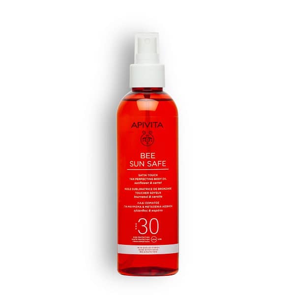 <p style="text-align: center;"><strong>BEE SUN SAFE</strong></p><p>Λάδι Σώματος για Μαύρισμα  Μεταξένια Αίσθηση SPF30</p>