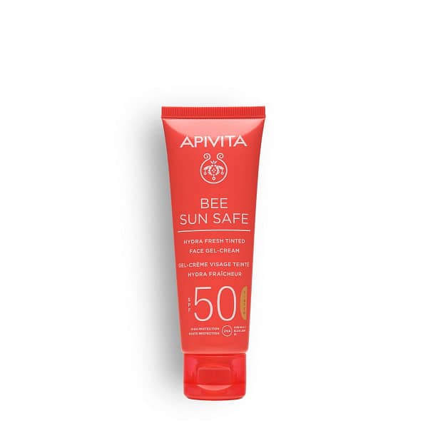 <p style="text-align: center;"><strong>BEE SUN SAFE</strong></p><p>Ενυδατική Κρέμα-Gel Προσώπου με Χρώμα SPF50</p>