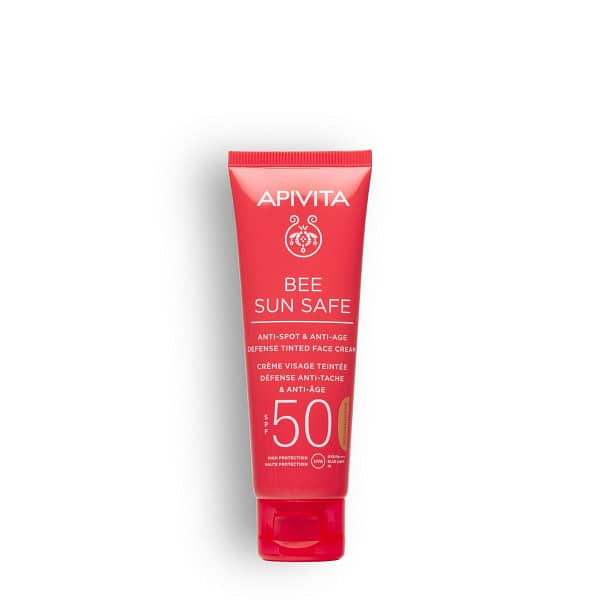 <p style="text-align: center;"><strong>BEE SUN SAFE</strong></p><p>Κρέμα Προσώπου κατά των Πανάδων  των Ρυτίδων SPF50 με χρώμα-Golden απόχρωση</p>